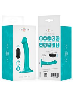 Intense Katie - Blue Silicone Vibrator with Suction Cup and Remote Control