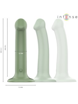 Intense Becca - Vibratore in Silicone Verde con Ventosa e Telecomando