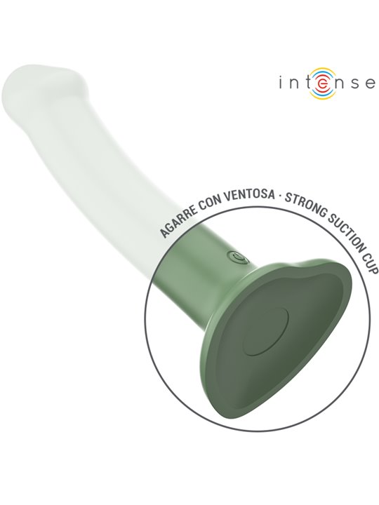 Intense Becca - Vibratore in Silicone Verde con Ventosa e Telecomando