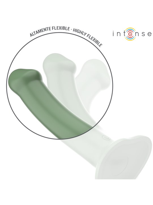 Intense Becca - Vibratore in Silicone Verde con Ventosa e Telecomando