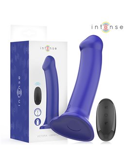 Intense Victoria - Vibratore in Silicone Blu con Ventosa e Telecomando