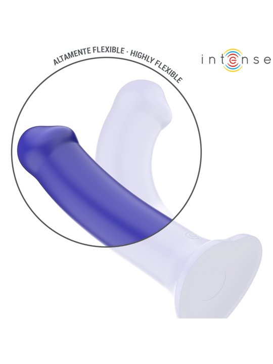 Intense Victoria - Blue Silicone Vibrator with Suction Cup and Remote Control
