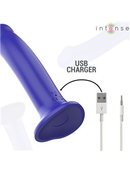 Intense Victoria - Blue Silicone Vibrator with Suction Cup and Remote Control