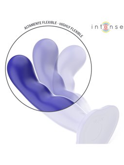 Intense Shorty - Vibratore in Silicone Blu con Ventosa e Telecomando