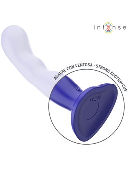 Intense Shorty - Vibratore in Silicone Blu con Ventosa e Telecomando
