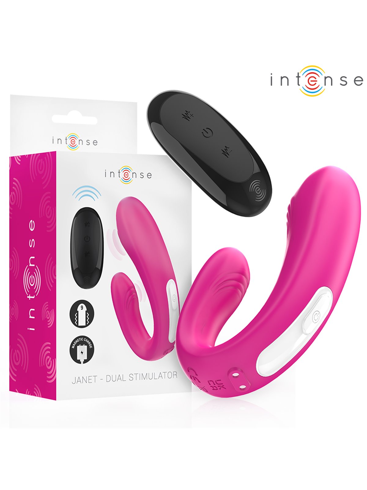 Intense Janet - Vibratore per Coppie Etero a Forma di U con Telecomando