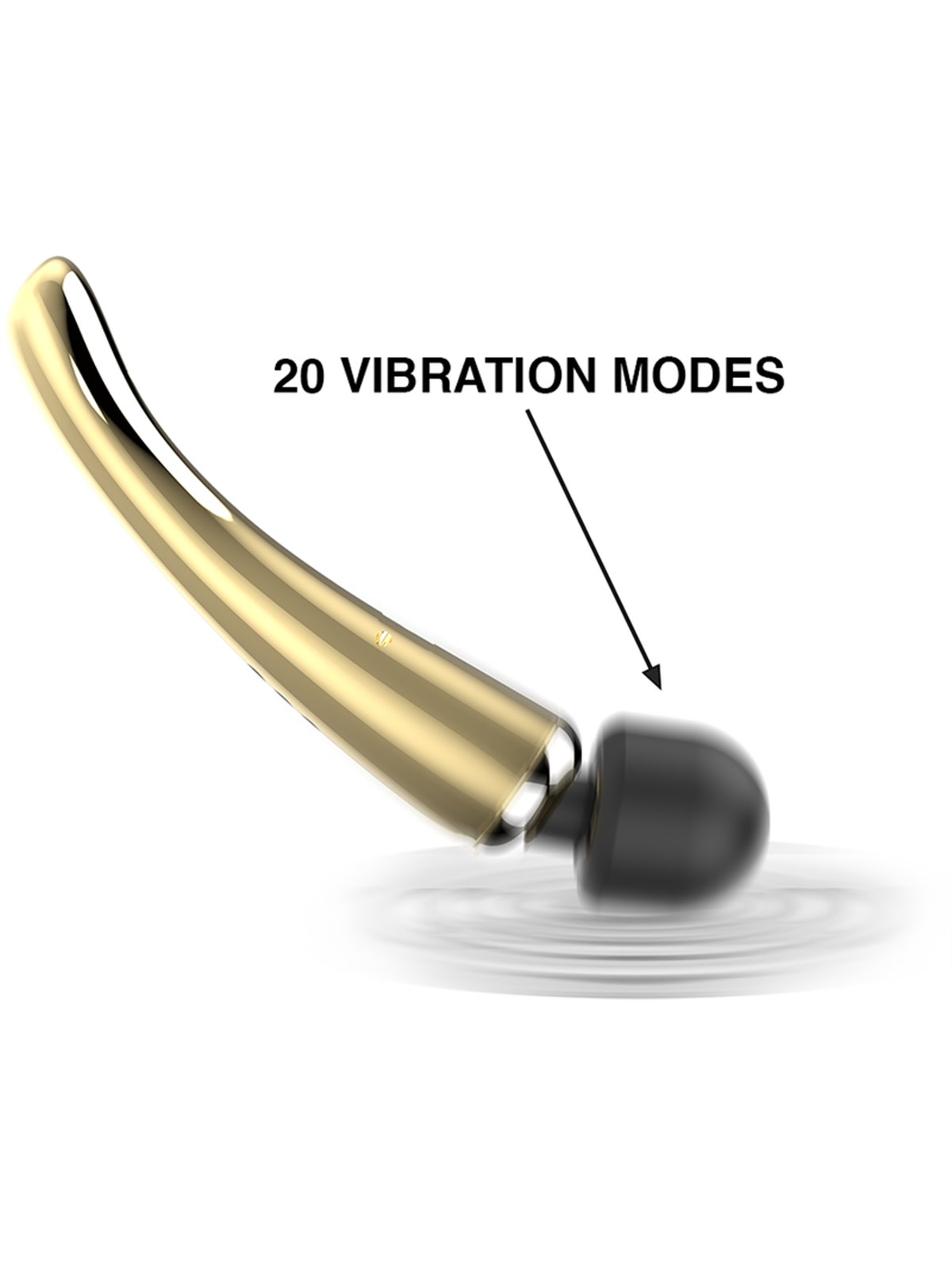 Ibiza Luxury Wand - Vibratore a Bacchetta in Silicone Colore Oro