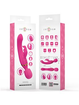 Intense Winona - Double Wand and Rabbit Vibrator in Fuchsia Silicone