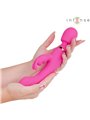 Intense Winona - Double Wand and Rabbit Vibrator in Fuchsia Silicone
