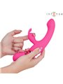 Intense Winona - Double Wand and Rabbit Vibrator in Fuchsia Silicone