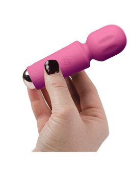 Rocks-Off Peony Pink - Mini Vibratore WAND in Silicone 11,5 Cm