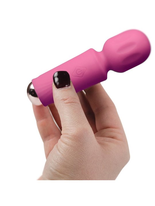 Rocks-Off Peony Pink - Mini Silicone WAND Vibrator 11.5 cm