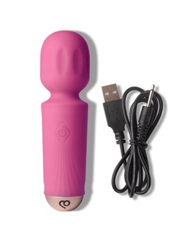 Rocks-Off Peony Pink - Mini Silicone WAND Vibrator 11.5 cm
