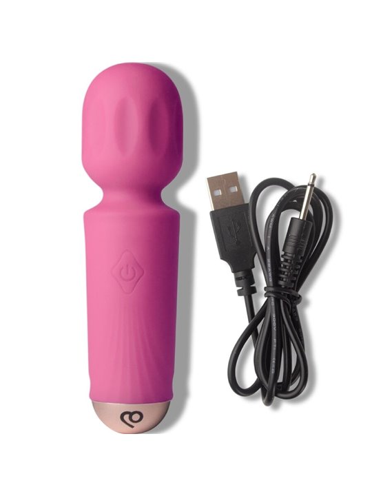 Rocks-Off Peony Pink - Mini Silicone WAND Vibrator 11.5 cm