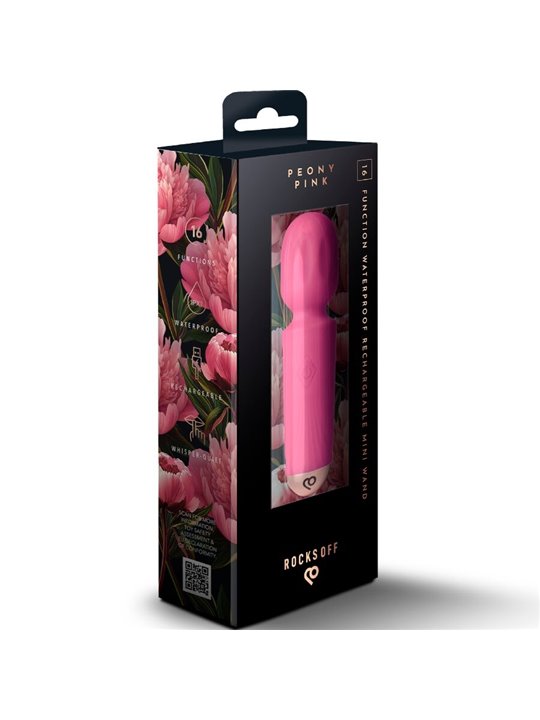 Rocks-Off Peony Pink - Mini Vibratore WAND in Silicone 11,5 Cm