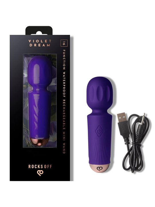 Rocks-Off Violet Dream - Mini Silicone WAND Vibrator 11.5 cm