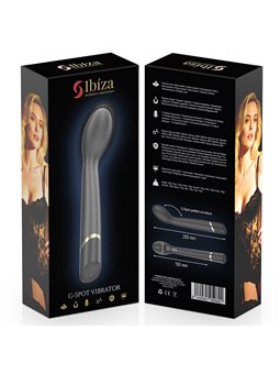 Ibiza - Vibratore Punto G in Silicone Nero con Testa Curva 20,5 Cm
