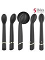 Ibiza - Vibratore Punto G in Silicone Nero con Testa Curva 20,5 Cm