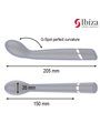 Ibiza - Black Silicone G-Spot Vibrator with Curved Head 20.5 cm