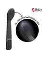 Ibiza - Vibratore Punto G in Silicone Nero con Testa Curva 20,5 Cm