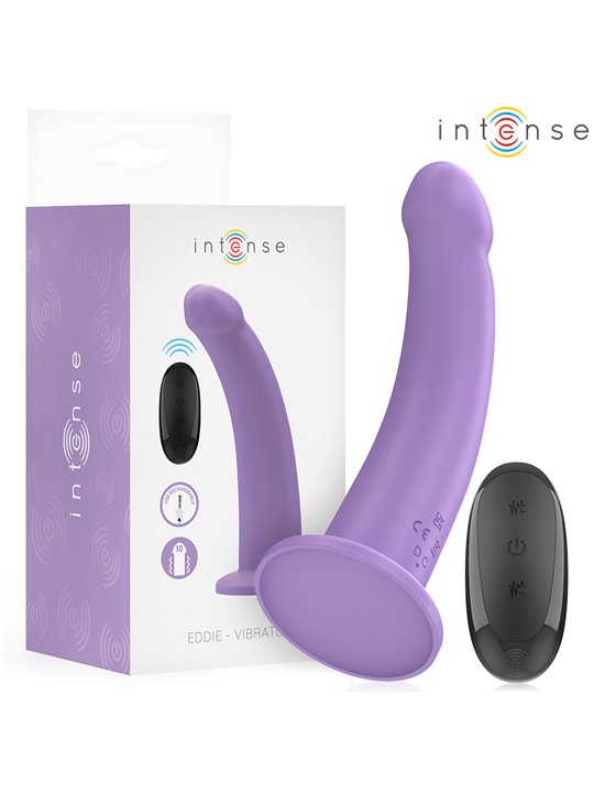 Intense Eddie - Purple Silicone Vibrator with Suction Cup and Remote Control