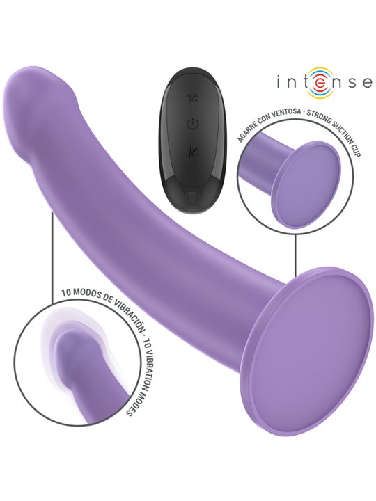 Intense Eddie - Purple Silicone Vibrator with Suction Cup and Remote Control