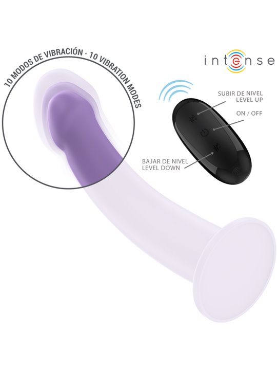 Intense Eddie - Purple Silicone Vibrator with Suction Cup and Remote Control