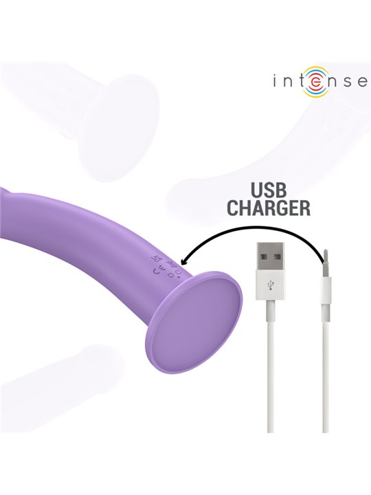 Intense Eddie - Purple Silicone Vibrator with Suction Cup and Remote Control