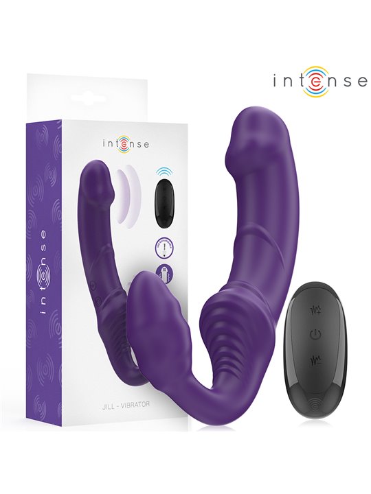 Intense Jill - Double Purple Silicone Vibrator with Remote Control