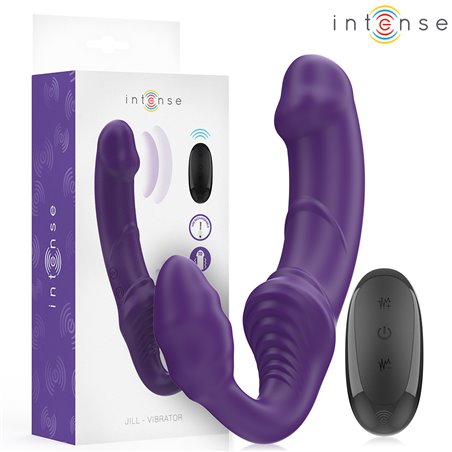 Intense Jill - Double Purple Silicone Vibrator with Remote Control