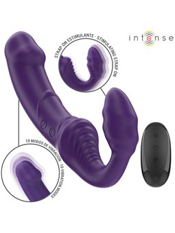 Intense Jill - Double Purple Silicone Vibrator with Remote Control