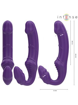 Intense Jill - Double Purple Silicone Vibrator with Remote Control