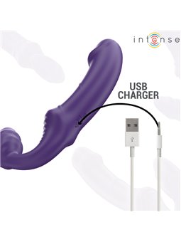 Intense Jill - Double Purple Silicone Vibrator with Remote Control