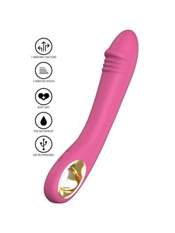 Toyjoy Maia - Vibratore Punto G in Silicone Rosa 21 Cm Waterproof