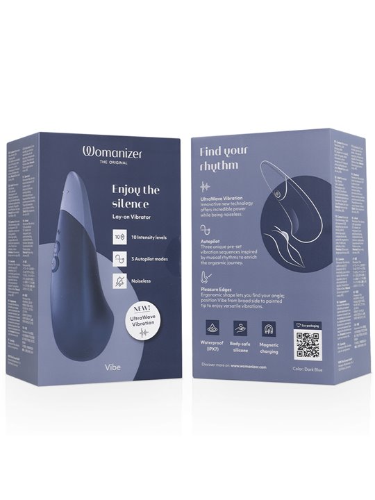 Womanizer Vibe - Vibratore Clitorideo Blu con Tecnologia UltraWave