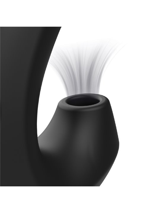 Ibiza - Black Silicone Double Finger Clitoral Sucker Vibrator