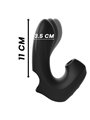 Ibiza - Black Silicone Double Finger Clitoral Sucker Vibrator