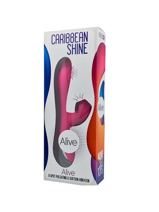 Alive Caribbean Shine - Vibratore Rabbit Fucsia con Aspirazione