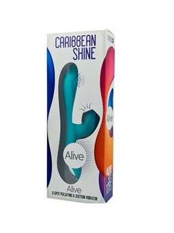 Alive Caribbean Shine - Vibratore Rabbit Blu con Aspirazione