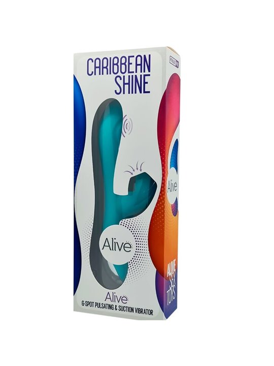 Alive Caribbean Shine - Vibratore Rabbit Blu con Aspirazione
