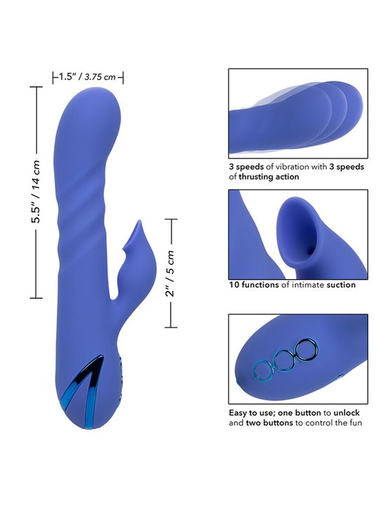 Calexotics L.A. Love - Blue Silicone Clitoral Suction Vibrator