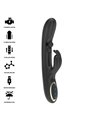 Ibiza Rollin Ball Rabbit - Vibratore con Sfera Rotante in Silicone Nero
