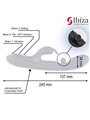 Ibiza Rollin Ball Rabbit - Vibratore con Sfera Rotante in Silicone Nero