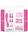Intense Cher - Vibratore in Silicone Fucsia con Testine Intercambiabili