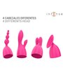 Intense Cher - Vibratore in Silicone Fucsia con Testine Intercambiabili