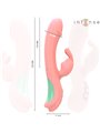 Intense Rachel - Vibratore Rabbit Oscillante in Silicone Rosa 23 Cm