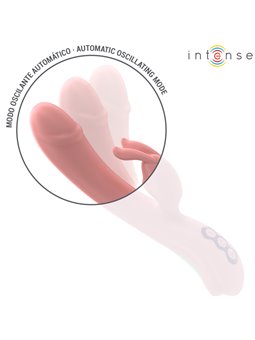 Intense Rachel - Pink Silicone Oscillating Rabbit Vibrator 23 cm