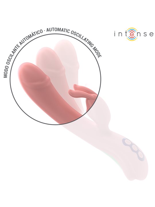 Intense Rachel - Pink Silicone Oscillating Rabbit Vibrator 23 cm