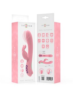 Intense Rachel - Vibratore Rabbit Oscillante in Silicone Rosa 23 Cm