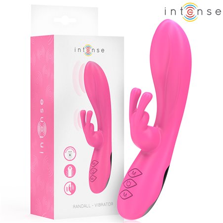 Intense Randall - Vibratore Rabbit in Silicone Rosa 10 Funzioni